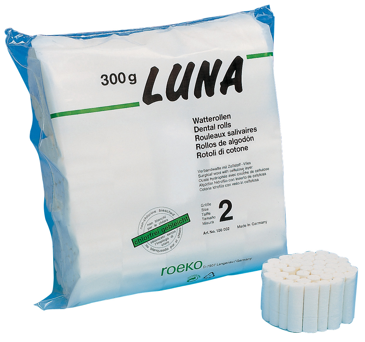 Rollos de algodón salivares Luna (300g)