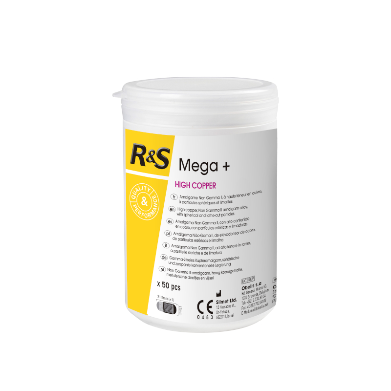Amalgama Mega + Nº3: 800 mg aleación + 704 mg mercurio